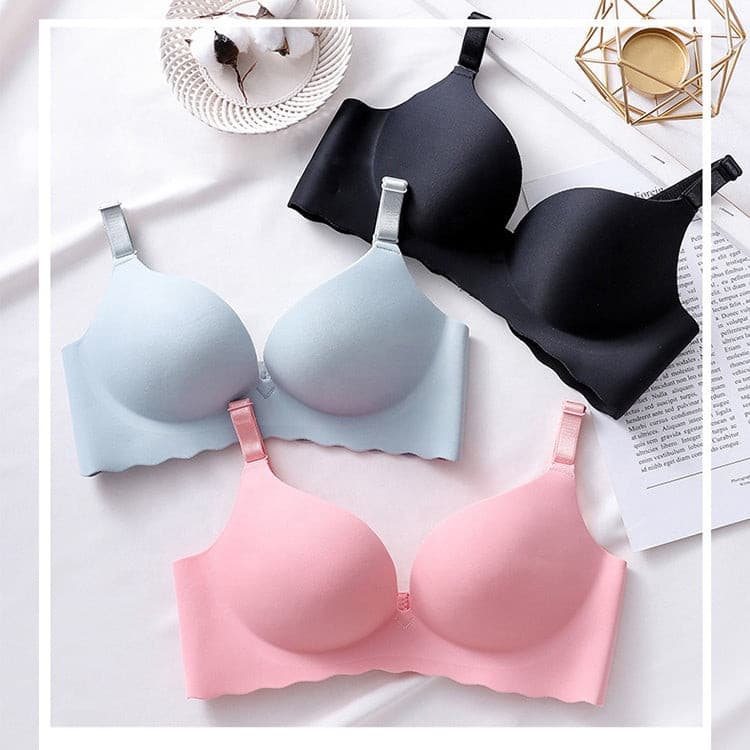 Wireless Gather Thin Cup Brassiere No Wire Push Up Bra Seamless for Women 2 Nique's Creation