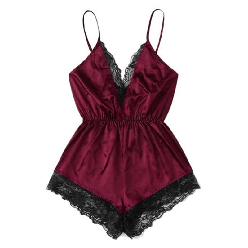 Women Sleepwear Comfortable Sleeveless Strap Nightwear Lace Trim Tops Sets 2 Nique's Creation