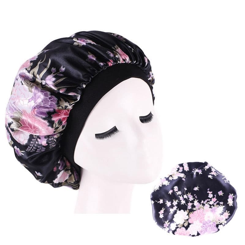 new fashion Luxury Wide Band Satin Bonnet Cap comfortable night sleep hat hair loss cap women hat cap turbante 2 Nique's Creation