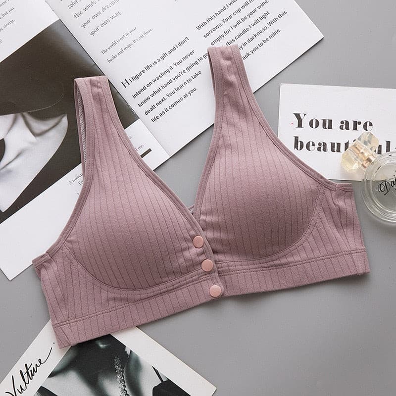 Nursing Bra Pregnant Women Underwear Maternity Breastfeeding Bra Front Closure Brasier Lactancia Lingerie 2 Nique's Creation