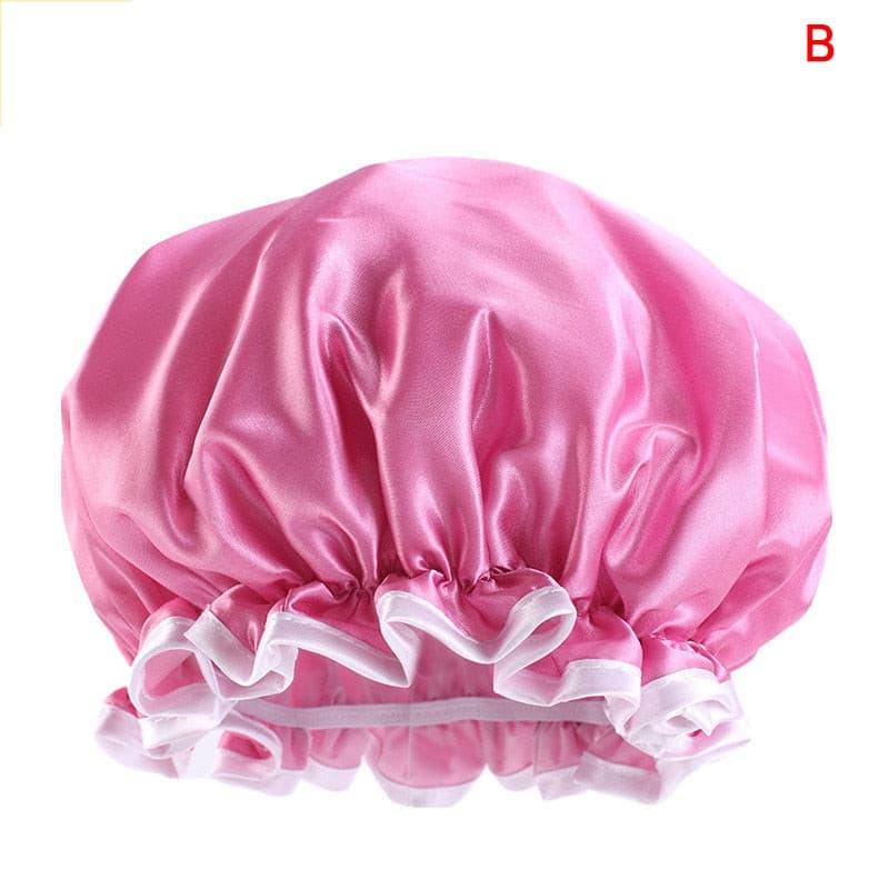 Newly Fashion Women Satin Night Sleep Cap Hair Bonnet Hat Silk Head Cover Wide Elastic Band Hair Care For Women Men Unisex 1pcs 2 Nique's Creation