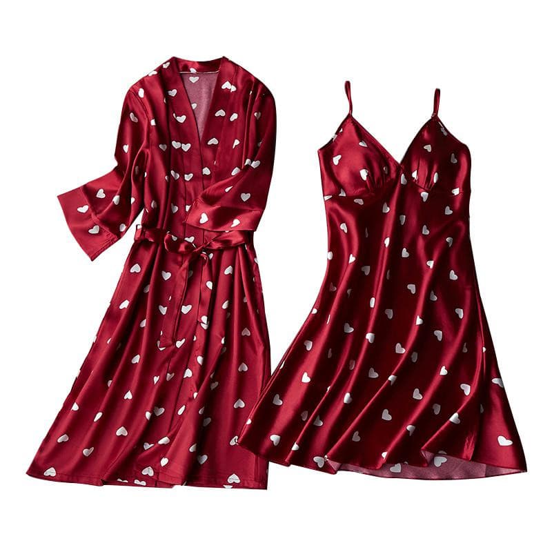 Bride Bridesmaid Wedding Robe Women Soft Homewear 2PCS  Intimate 2 Nique's Creation