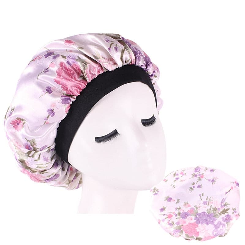 new fashion Luxury Wide Band Satin Bonnet Cap comfortable night sleep hat hair loss cap women hat cap turbante 2 Nique's Creation