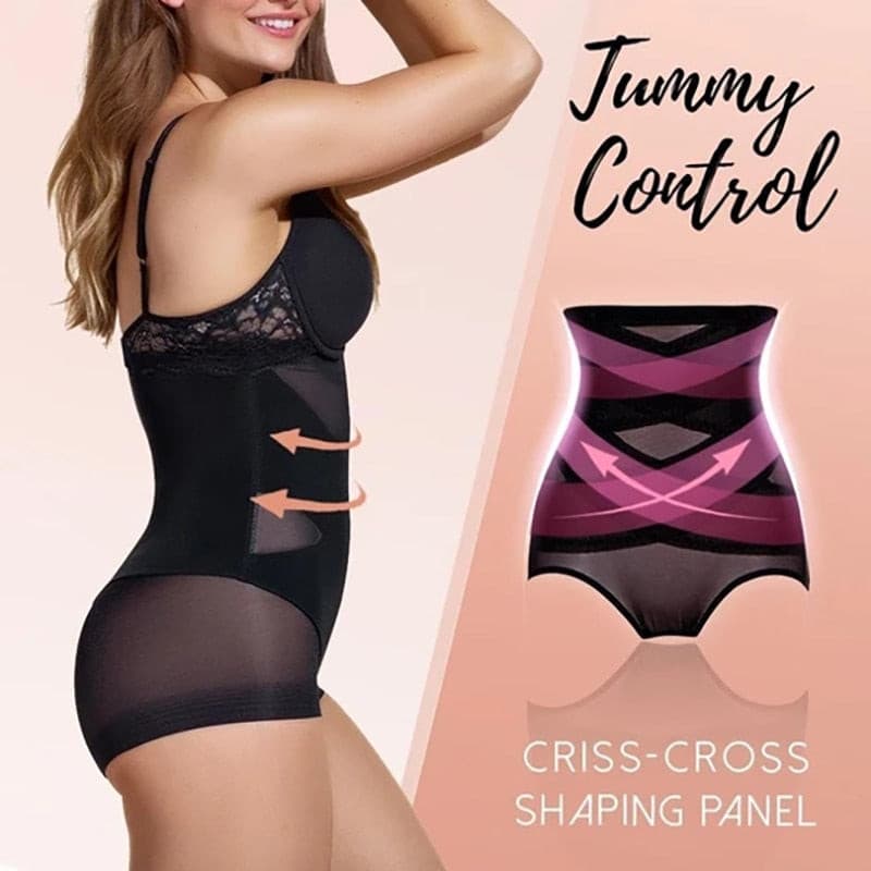 Cross Compression Abs Shaping Pants Women High Waist Panties Slimming Body Shaper Shapewear Knickers Tummy Control Corset Girdle 2 Nique's Creation