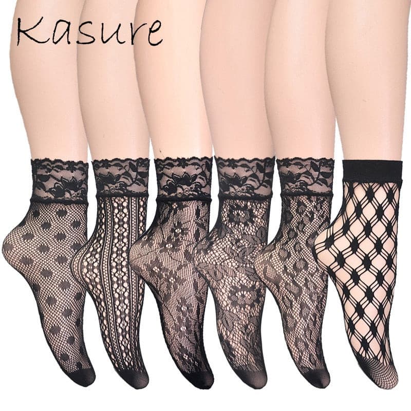 Leopard Flower Pattern Fishnet Socks For Women 2 Nique's Creation