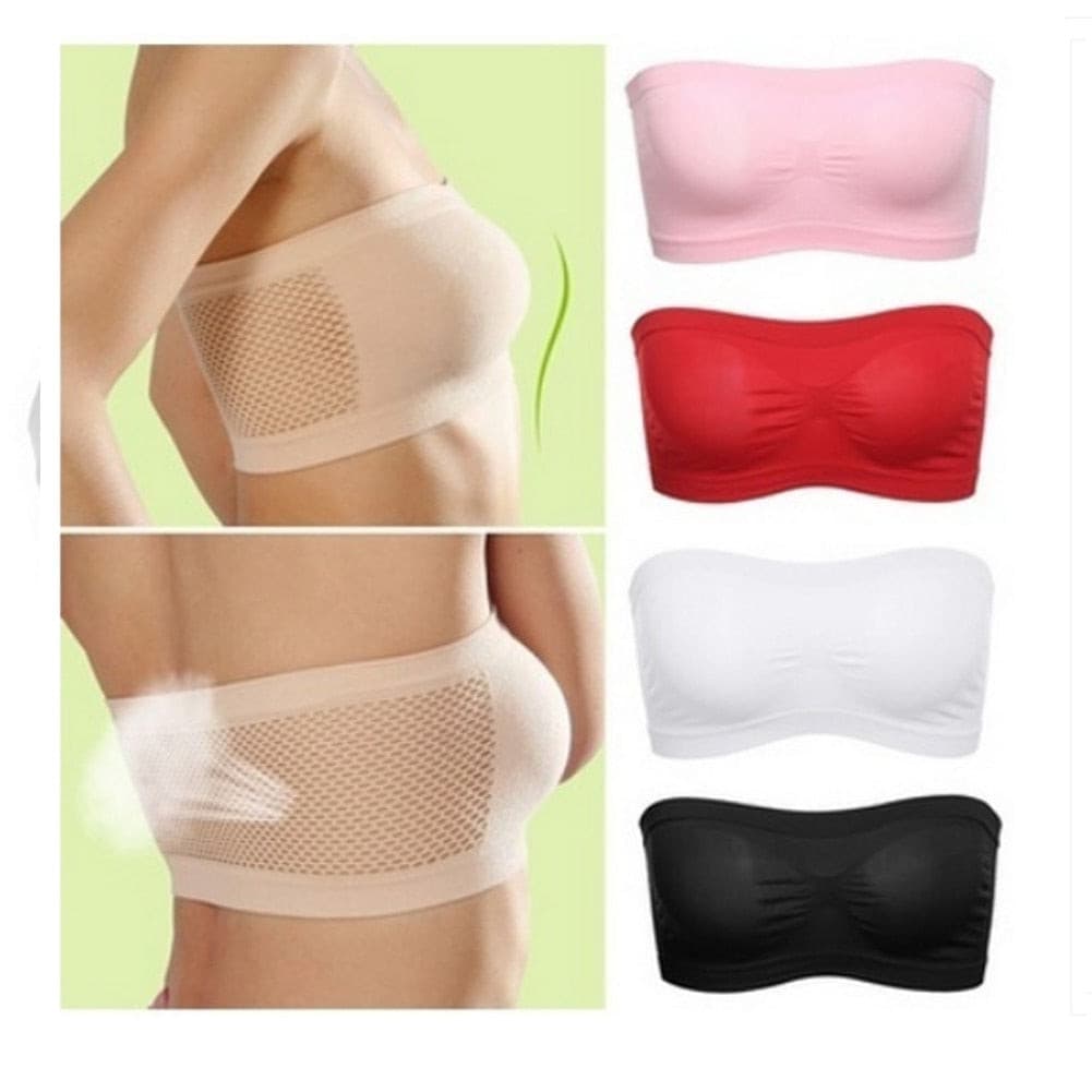 Women Bra Seamless Tube Top Strapless Push up Basic Stretch Underwear Lingerie 2 Nique's Creation