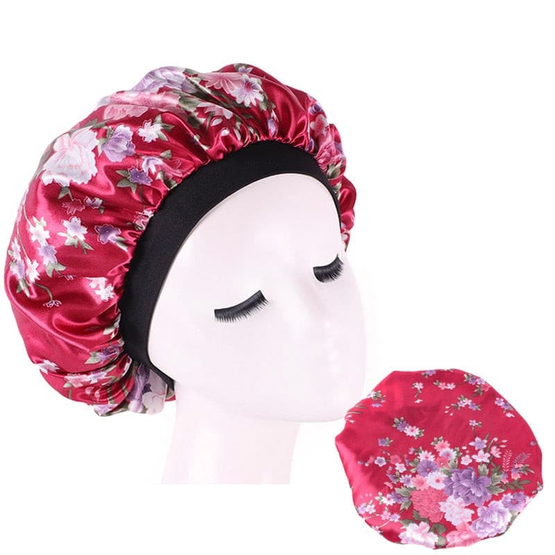 new fashion Luxury Wide Band Satin Bonnet Cap comfortable night sleep hat hair loss cap women hat cap turbante 2 Nique's Creation