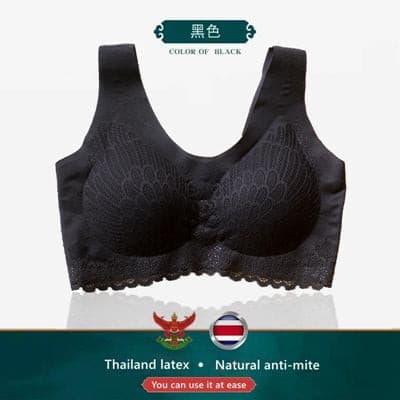 latex underwear women bra small chest seamless steel ring bra seamless sports vest lace back 2 Nique's Creation