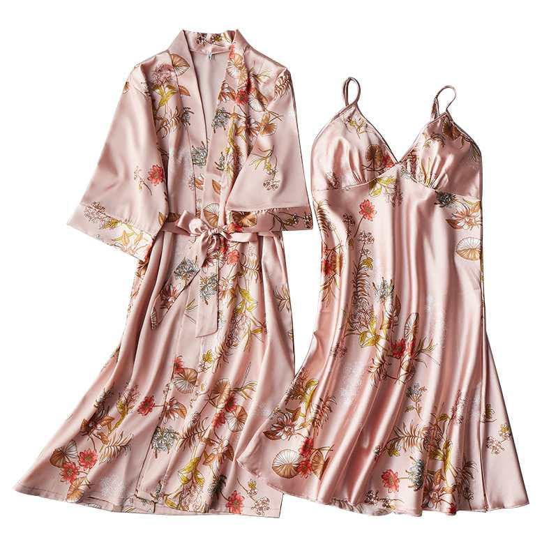 Bride Bridesmaid Wedding Robe Women Soft Homewear 2PCS  Intimate 2 Nique's Creation