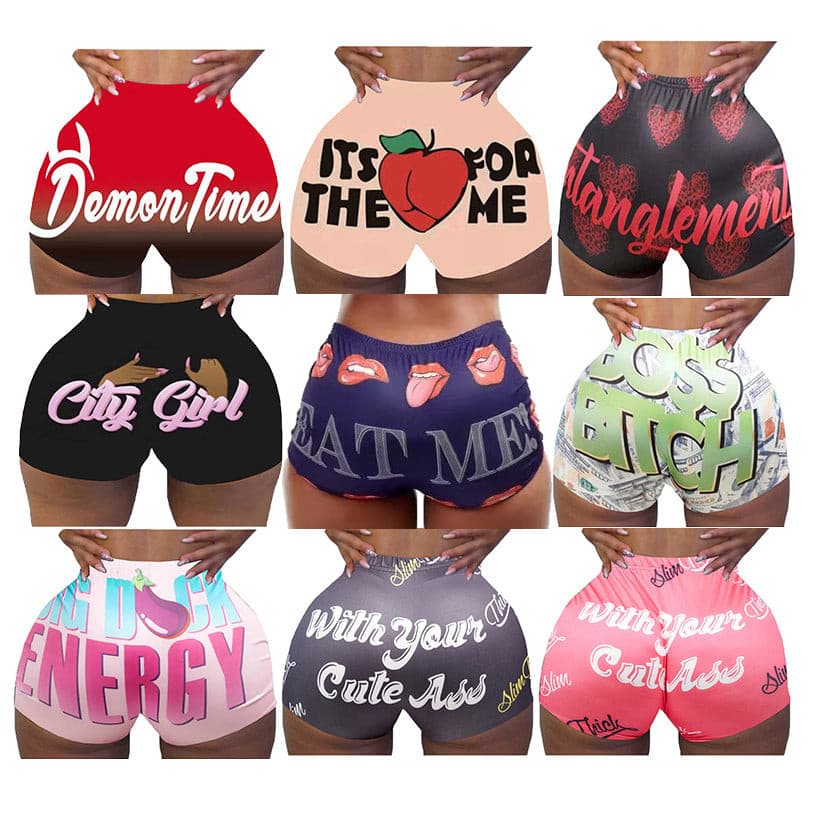 Custom Stretch Booty Candy Snack Shorts For Women 2 Nique's Creation