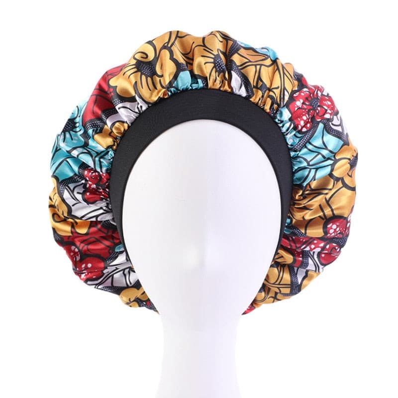 new fashion Luxury Wide Band Satin Bonnet Cap comfortable night sleep hat hair loss cap women hat cap turbante 2 Nique's Creation