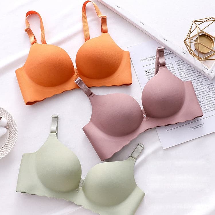 Wireless Gather Thin Cup Brassiere No Wire Push Up Bra Seamless for Women 2 Nique's Creation