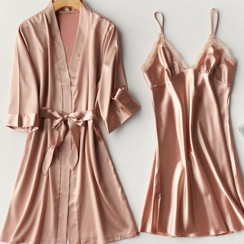 Bride Bridesmaid Wedding Robe Women Soft Homewear 2PCS  Intimate 2 Nique's Creation