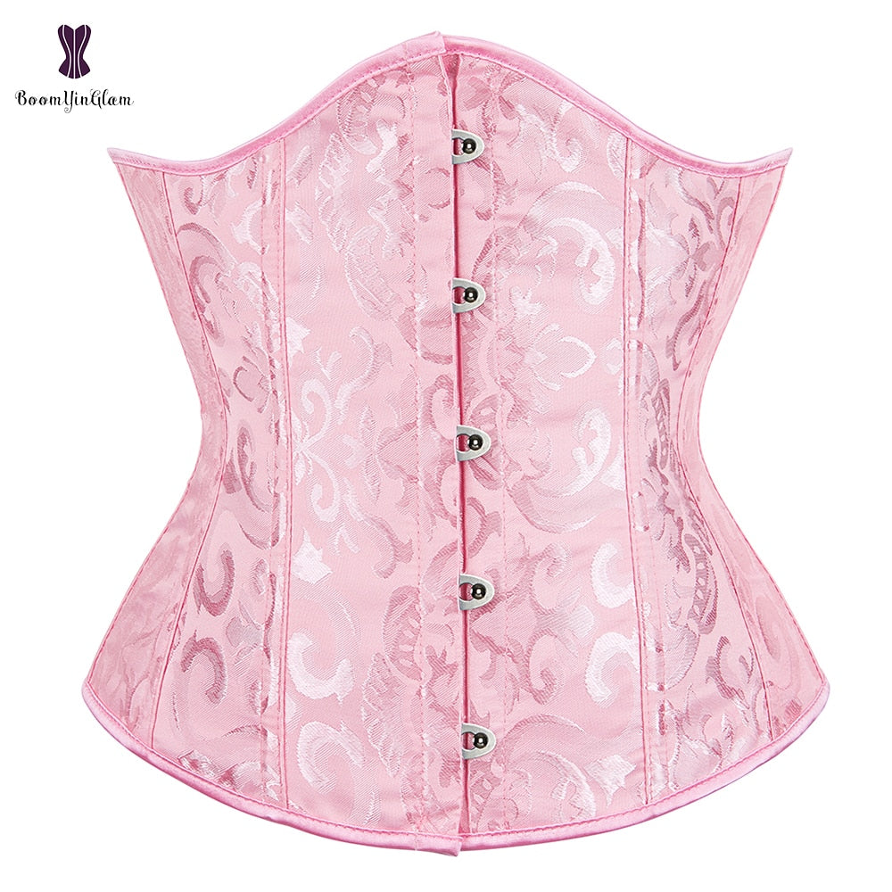 Corset Under bust Waist trainer Binder Gorset Sexy Femme Floral Plus Size Korsett Women 2 Nique's Creation