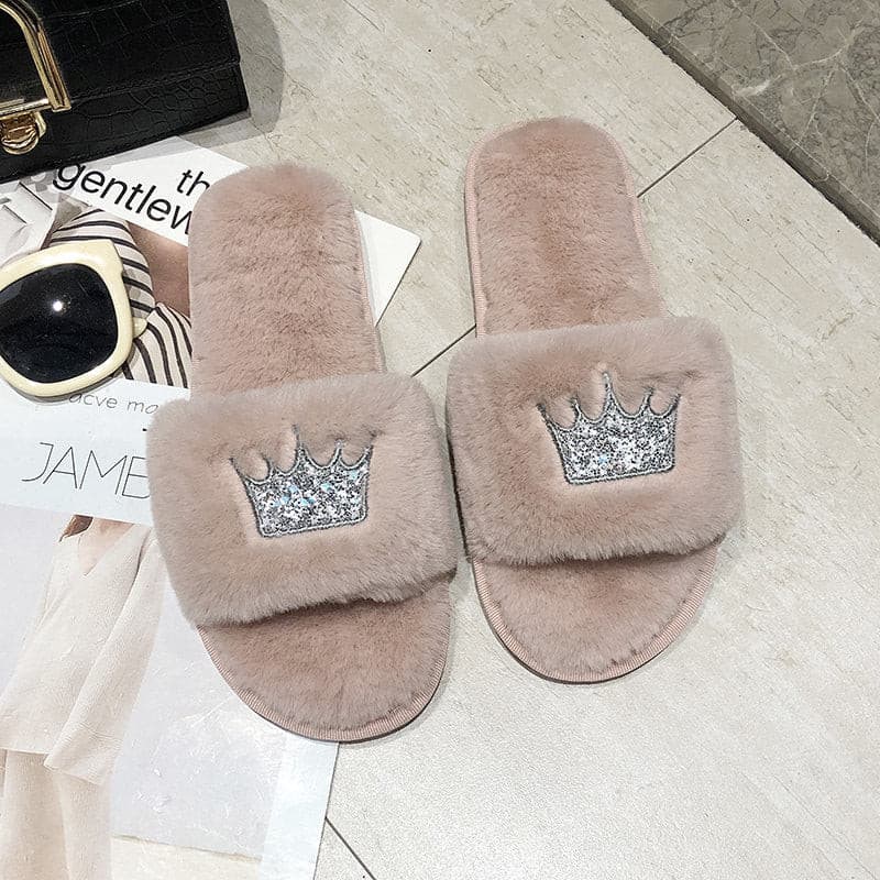 Womens Fur Slippers Winter Shoes Home Slipper Plush Women Indoor Warm Fluffy Cotton Shoes 2 Nique's Creation