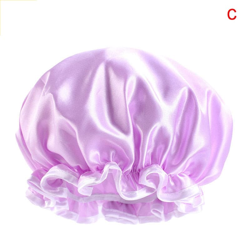 Newly Fashion Women Satin Night Sleep Cap Hair Bonnet Hat Silk Head Cover Wide Elastic Band Hair Care For Women Men Unisex 1pcs 2 Nique's Creation