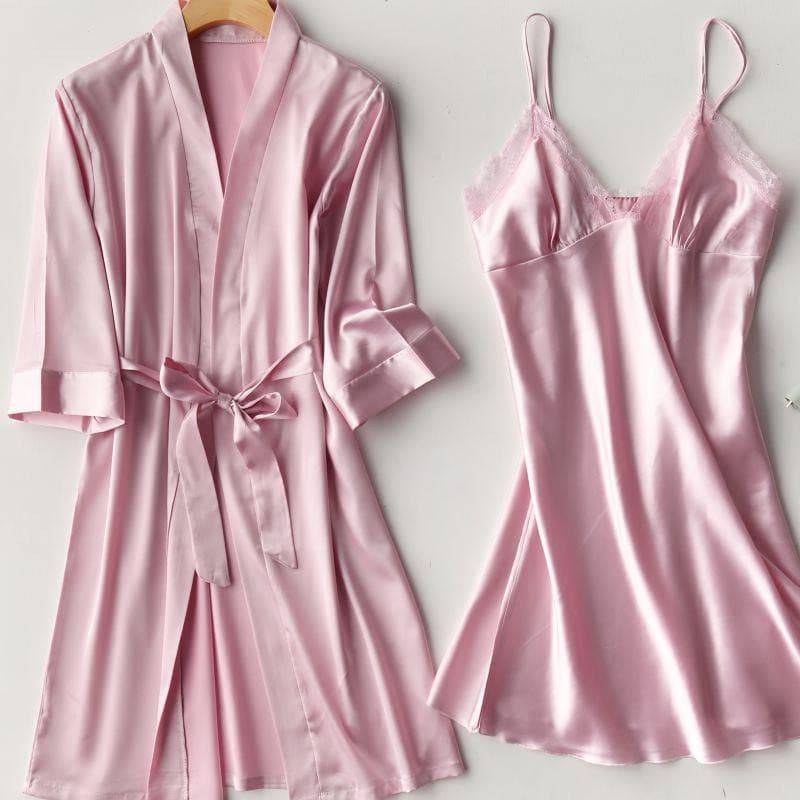 Bride Bridesmaid Wedding Robe Women Soft Homewear 2PCS  Intimate 2 Nique's Creation