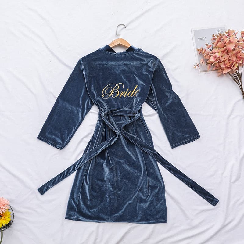 Women Wedding Robe Sleepwear Velvet Intimate Lingerie 2 Nique's Creation