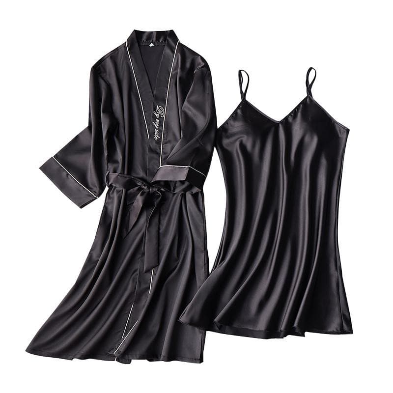 Bride Bridesmaid Wedding Robe Women Soft Homewear 2PCS  Intimate 2 Nique's Creation