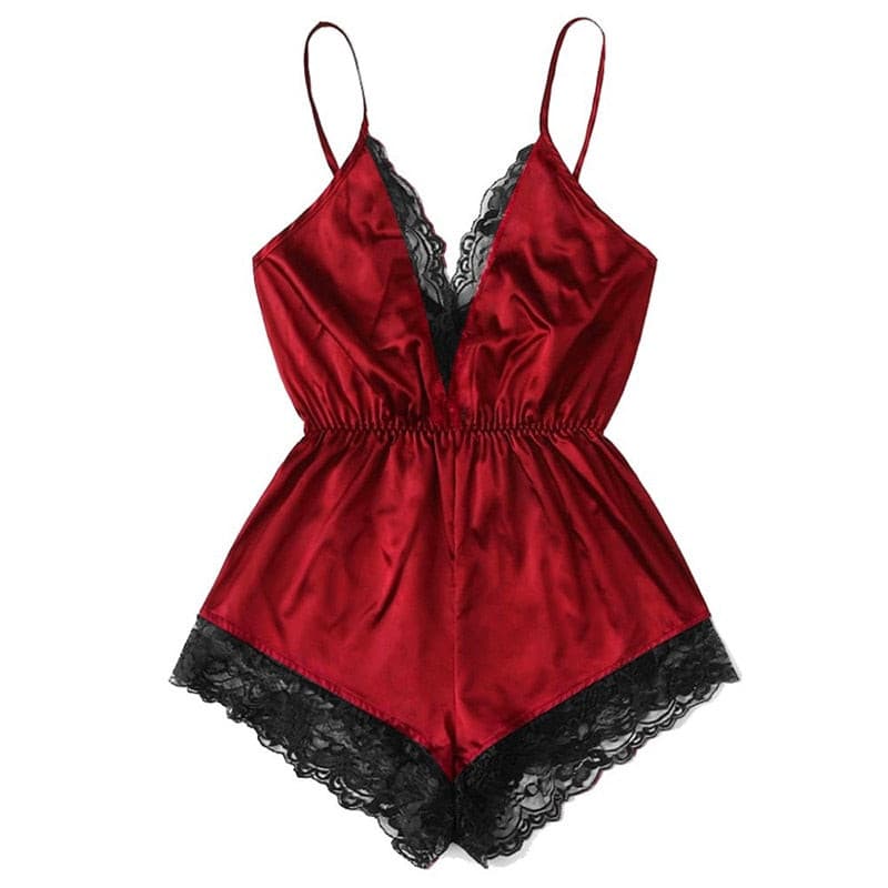 Women Sleepwear Comfortable Sleeveless Strap Nightwear Lace Trim Tops Sets 2 Nique's Creation