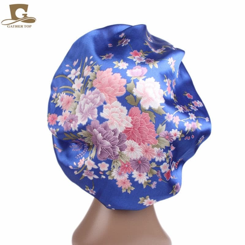 new fashion Luxury Wide Band Satin Bonnet Cap comfortable night sleep hat hair loss cap women hat cap turbante 2 Nique's Creation