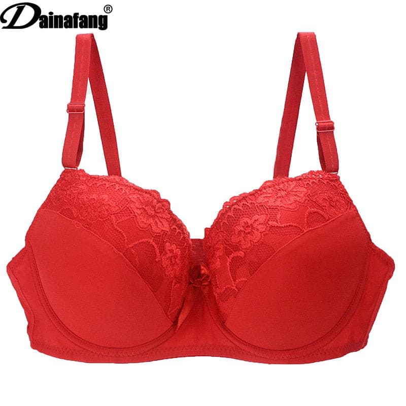 Bras Plus Size Underwear Wireless Adjustable Lace Women Breast Lining BCDE Cup Large Female Lingerie 2 Nique's Creation