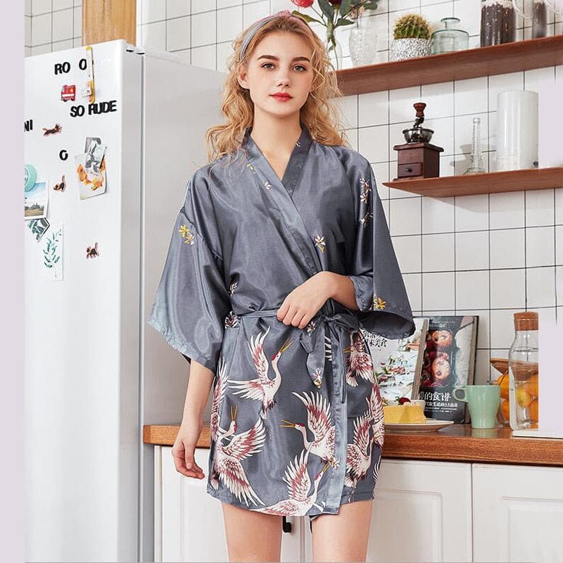 Women Mini Kimono Robe  Sleepshirts  Size M-XXL 2 Nique's Creation