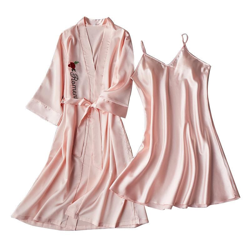 Bride Bridesmaid Wedding Robe Women Soft Homewear 2PCS  Intimate 2 Nique's Creation