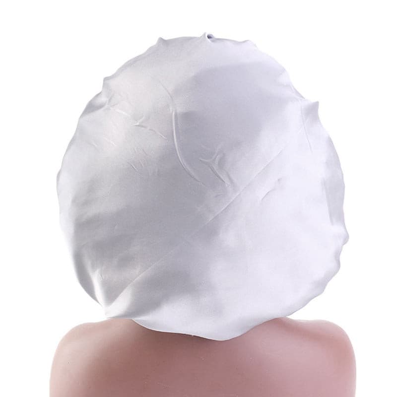 Newly Fashion Women Satin Night Sleep Cap Hair Bonnet Hat Silk Head Cover Wide Elastic Band Hair Care For Women Men Unisex 1pcs 2 Nique's Creation