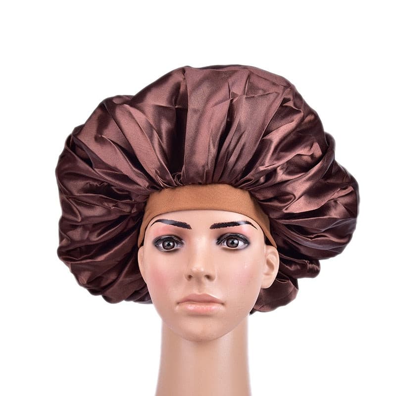 Newly Fashion Women Satin Night Sleep Cap Hair Bonnet Hat Silk Head Cover Wide Elastic Band Hair Care For Women Men Unisex 1pcs 2 Nique's Creation