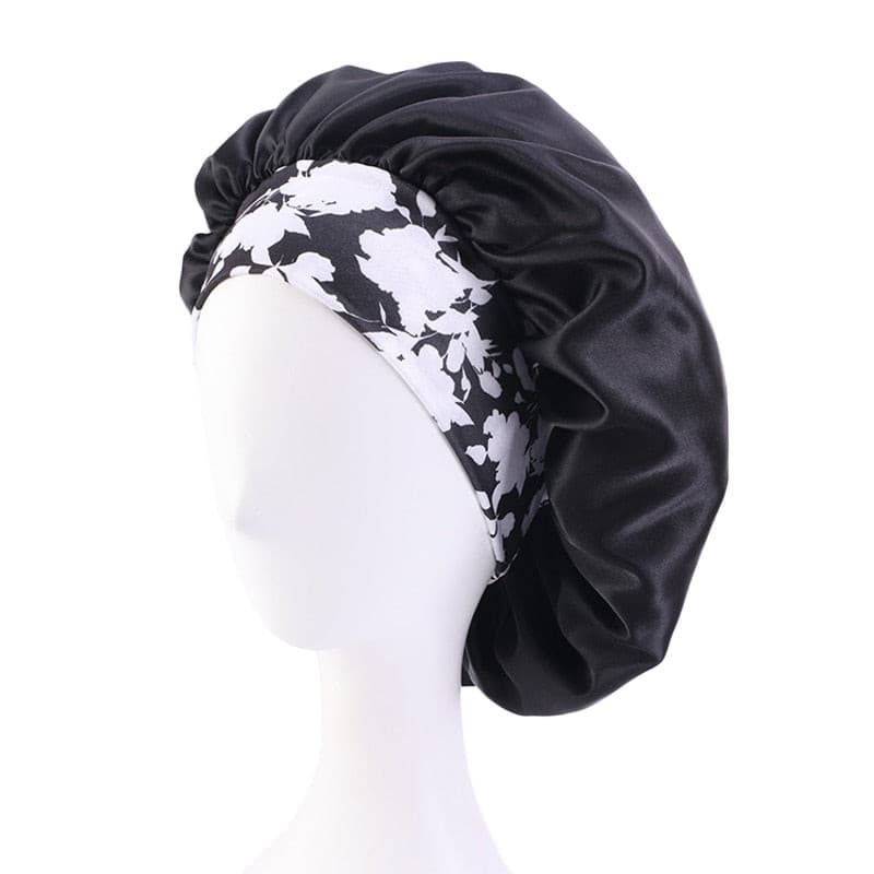 new fashion Luxury Wide Band Satin Bonnet Cap comfortable night sleep hat hair loss cap women hat cap turbante 2 Nique's Creation