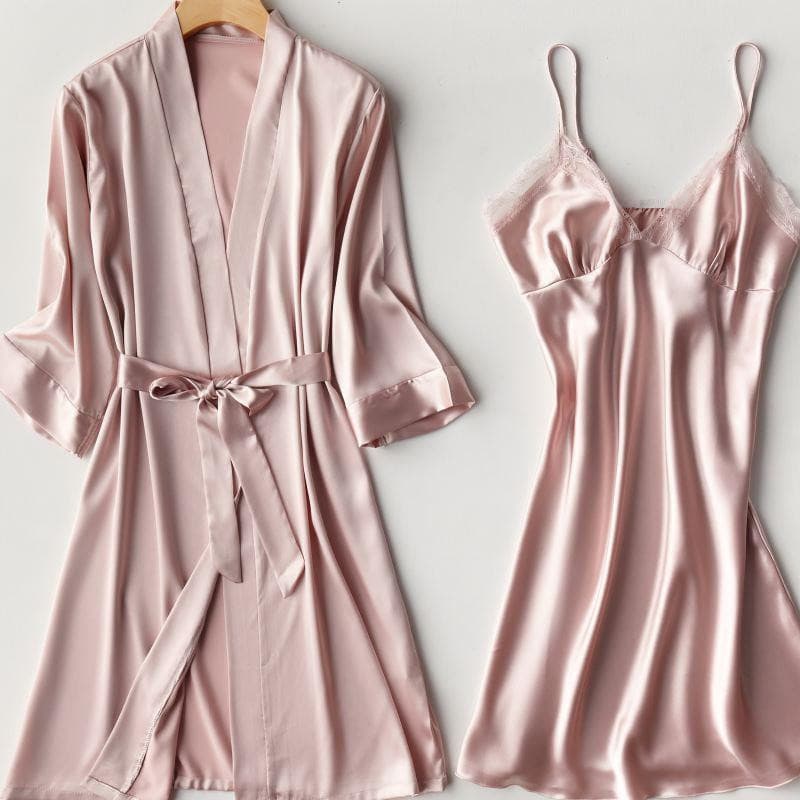 Bride Bridesmaid Wedding Robe Women Soft Homewear 2PCS  Intimate 2 Nique's Creation