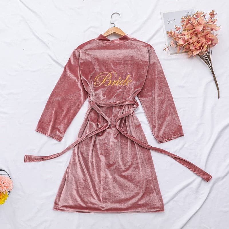 Women Wedding Robe Sleepwear Velvet Intimate Lingerie 2 Nique's Creation