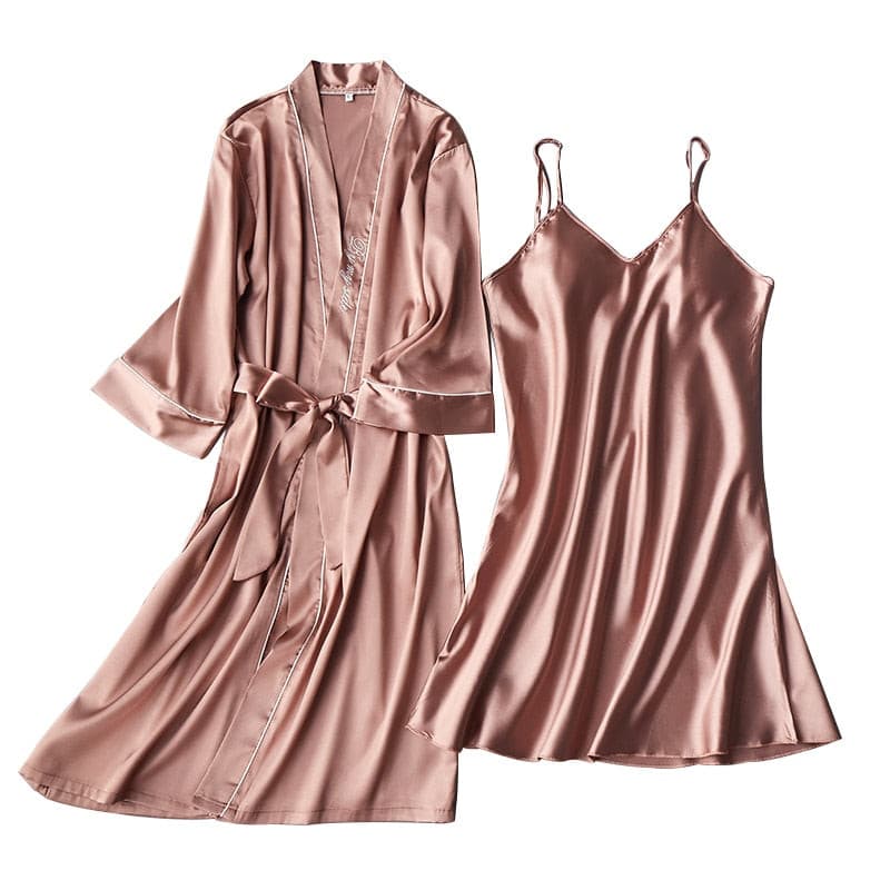 Bride Bridesmaid Wedding Robe Women Soft Homewear 2PCS  Intimate 2 Nique's Creation