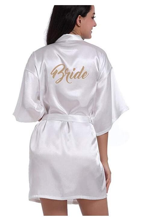 navy blue robe gold writing kimono bridal party robe bridesmaid sister mother of the groom bride robes wedding best gift 2 Nique's Creation