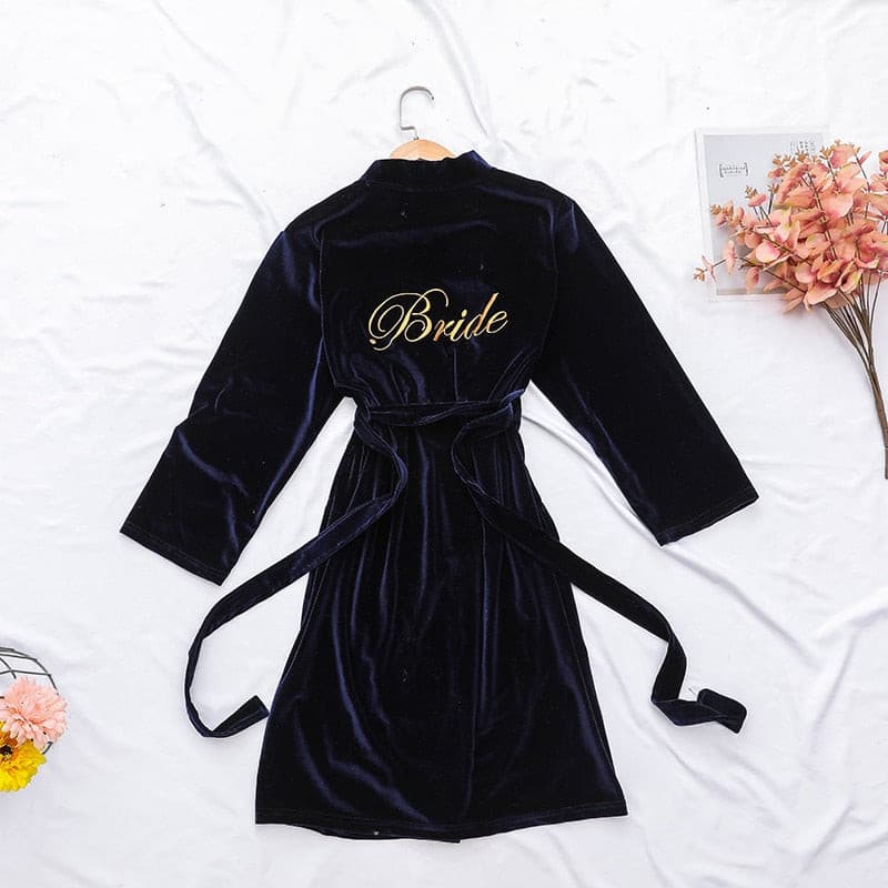 Women Wedding Robe Sleepwear Velvet Intimate Lingerie 2 Nique's Creation