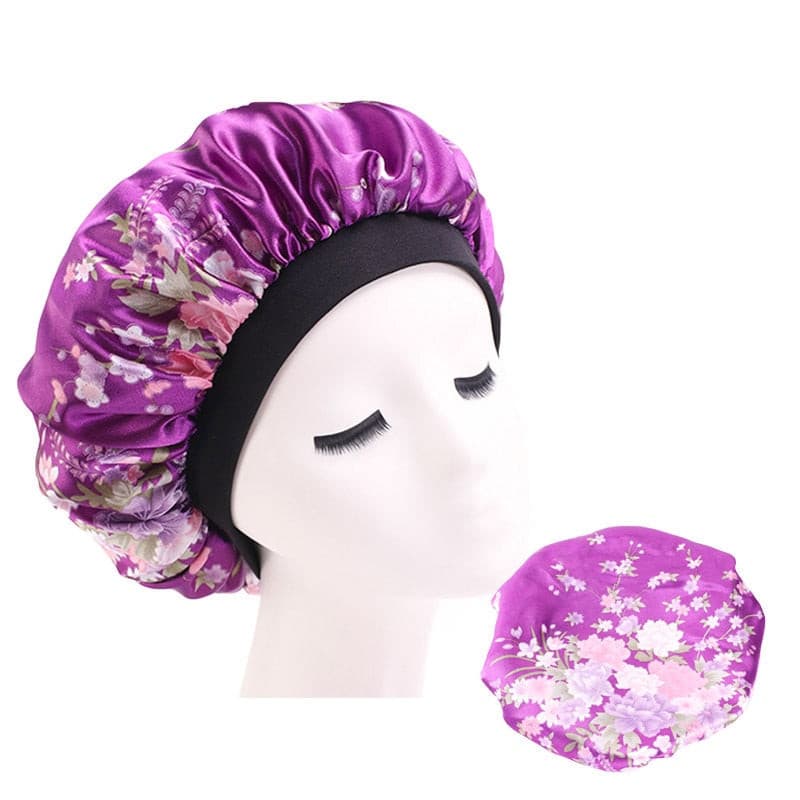 new fashion Luxury Wide Band Satin Bonnet Cap comfortable night sleep hat hair loss cap women hat cap turbante 2 Nique's Creation