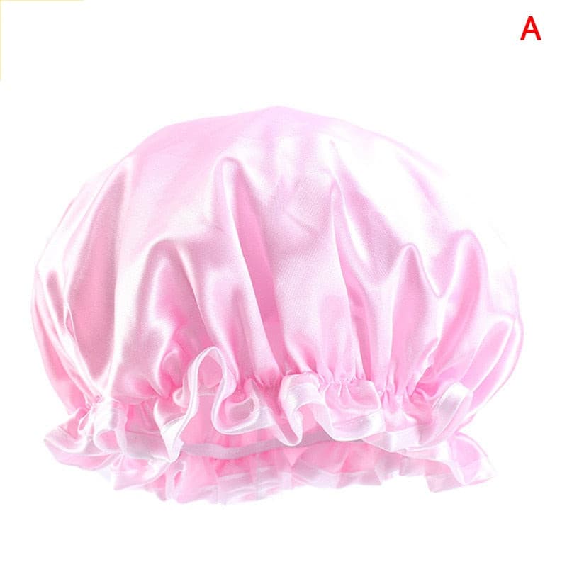 Newly Fashion Women Satin Night Sleep Cap Hair Bonnet Hat Silk Head Cover Wide Elastic Band Hair Care For Women Men Unisex 1pcs 2 Nique's Creation