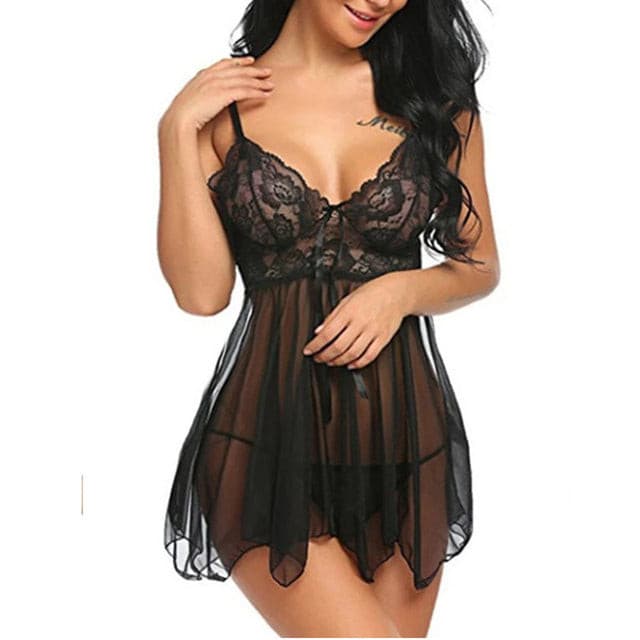 Sling Lingerie Nightwear Robe Babydoll Sleepwear Charming Night Dress Sleep Wear 2021 2 Nique's Creation