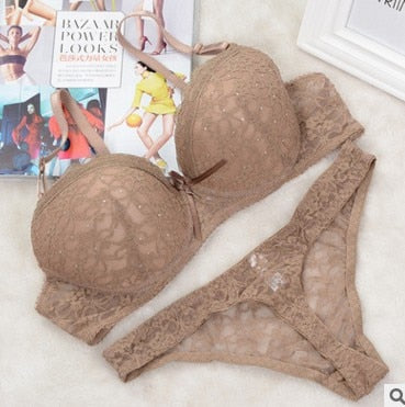 Thong Embroidered Lace Bra Sets For Women 2 Nique's Creation