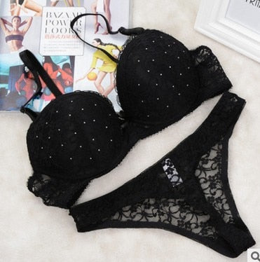 Thong Embroidered Lace Bra Sets For Women 2 Nique's Creation