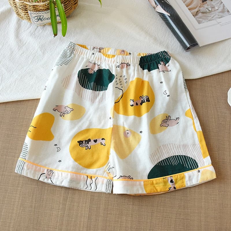 Women Cotton Shorts Double Gauze Home Pajama Pants 2 Nique's Creation