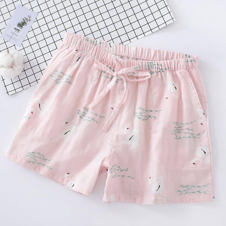 Women Cotton Shorts Double Gauze Home Pajama Pants 2 Nique's Creation