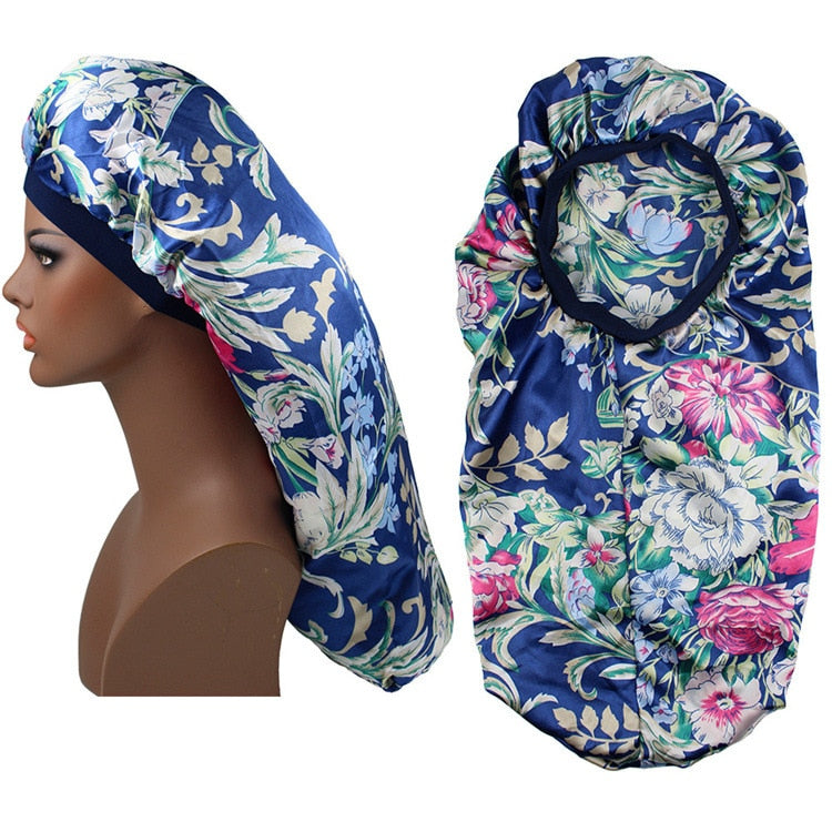 Women Satin Print Satin Silk Sleeping Night Cap Bonnet Hat Bonnet For Women 2 Nique's Creation