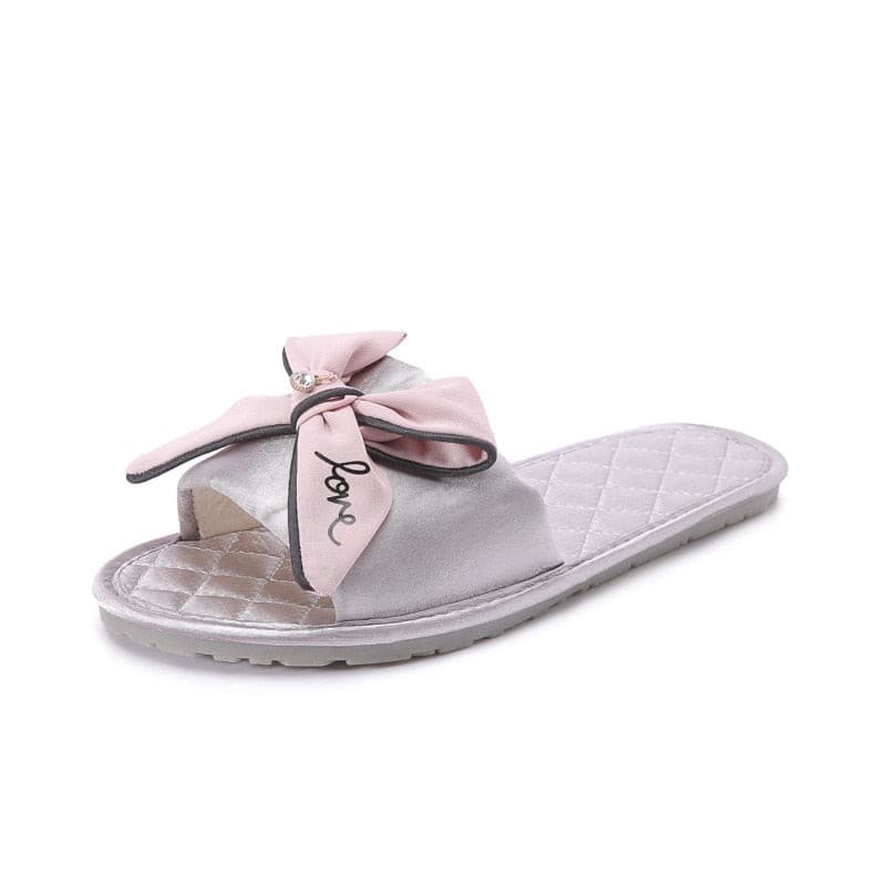 Women Cute Casual Peep Toe Butterfly Knot Female Ladies Indoor Shoes 2 Nique's Creation