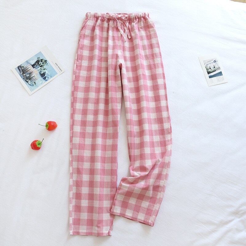 Polka Dot Long Cotton Gauze Thin Pajama Pants or Lounge Sleep Wear for Women 2 Nique's Creation