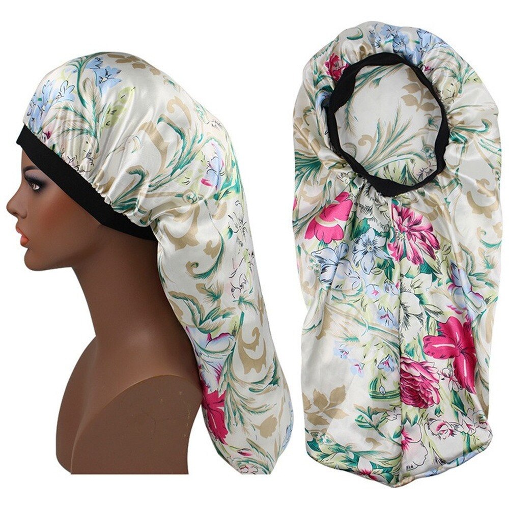 Women Satin Print Satin Silk Sleeping Night Cap Bonnet Hat Bonnet For Women 2 Nique's Creation