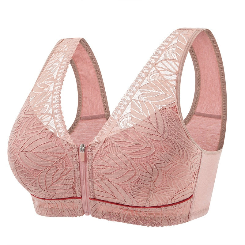 Plus Size Bras For Women  Front Closure Bra Pads Big Size 5XL Bralette Push Up Brassiere Bra Tube Top Vest Wireless.