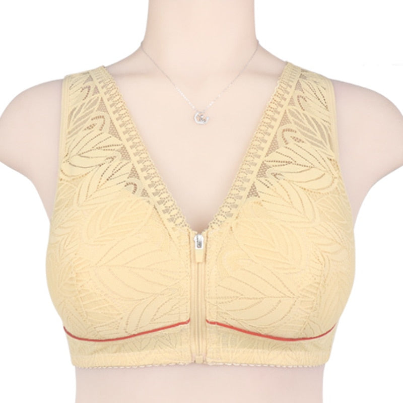 Plus Size Bras For Women  Front Closure Bra Pads Big Size 5XL Bralette Push Up Brassiere Bra Tube Top Vest Wireless.