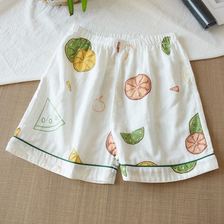 Women Cotton Shorts Double Gauze Home Pajama Pants 2 Nique's Creation